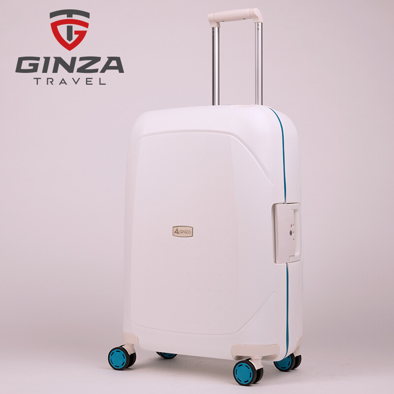 銀座PP防刮材質拉桿箱20旅行箱24托運密碼行李箱28英寸萬向輪男女 箱包皮箱箱子拖箱拉箱 【P7007】灰色 24寸(大多數(shù)情況下使用)